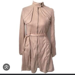 CBR Light Beige Coat with Brass Accents